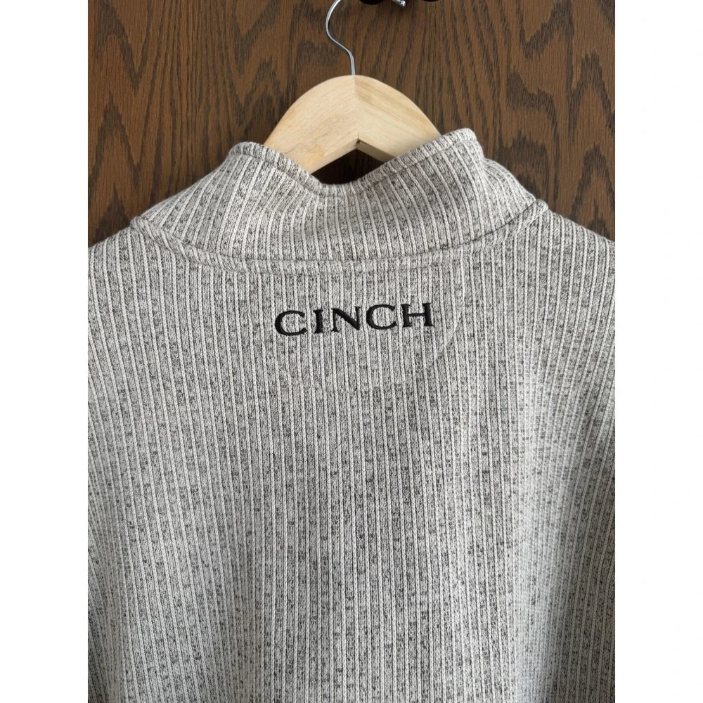 Cinch Mens XXL Quarter Zip Pullover‎ Ribbed Knit Fleece Sweater
